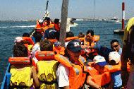 The molesida boat ride with Anabela and the basketball team on an island for a day of fun.